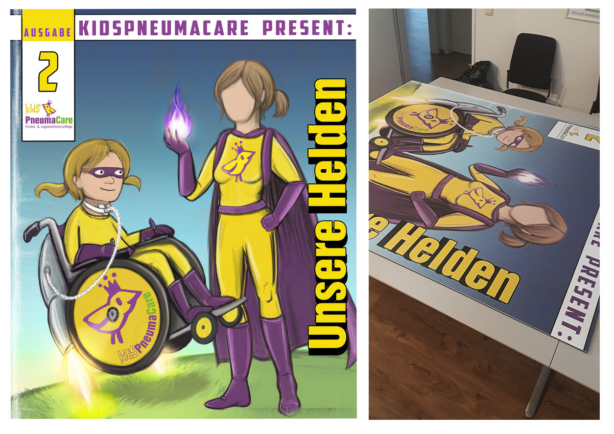 Comickampagne "Helden gesucht"
Fotowand für die Jobmesse Jobmedi 2019 in Bochum